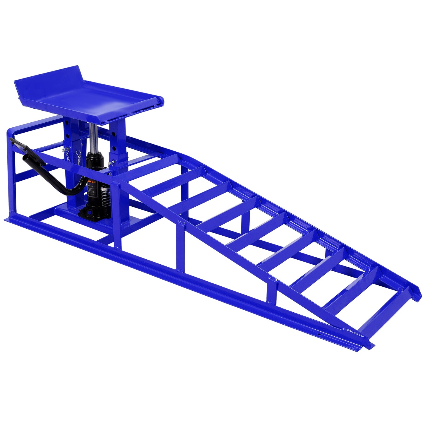 Auto Car Truck Service Ramps Lifts with Pedal, Garage Car Lift Hydraulic Ramps 5 Ton,Automotive Hydraulic Lift Repair Frame Lift(2 Pack) blue image 3