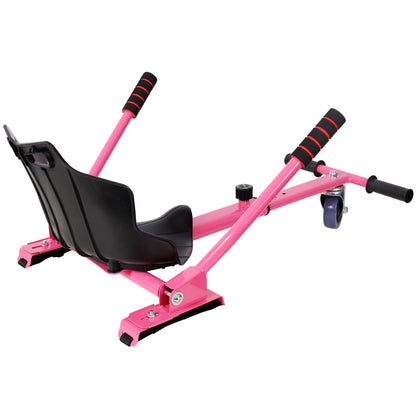 Hoverboard Seat Attachment Go-Kart,Fits 6.5" 8"10" Hoverboards,Sturdy Adjustable Off-Road Frame,Hover Cart for Family Fun,not include Hoverboard,Pink image 8