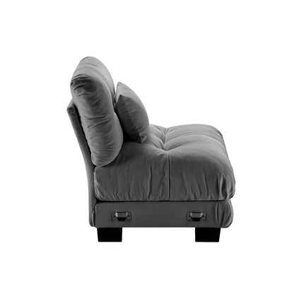 27 Armless Sofa W/1 pillow - Gray image 4