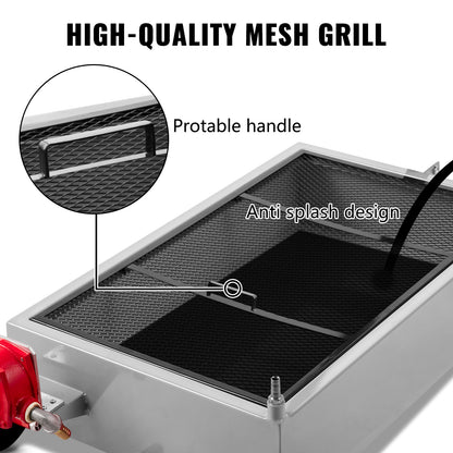 Oil Drain Pan 15 Gallon Oil Drain Tank, 57L Low Profile Oil Drain Pan, Large Capacity Oil Change Pan, Foldable Hand, with Pump, Hose, Swivel Casters Wheels for Car, SUV, Trucks Oil Draining image 8