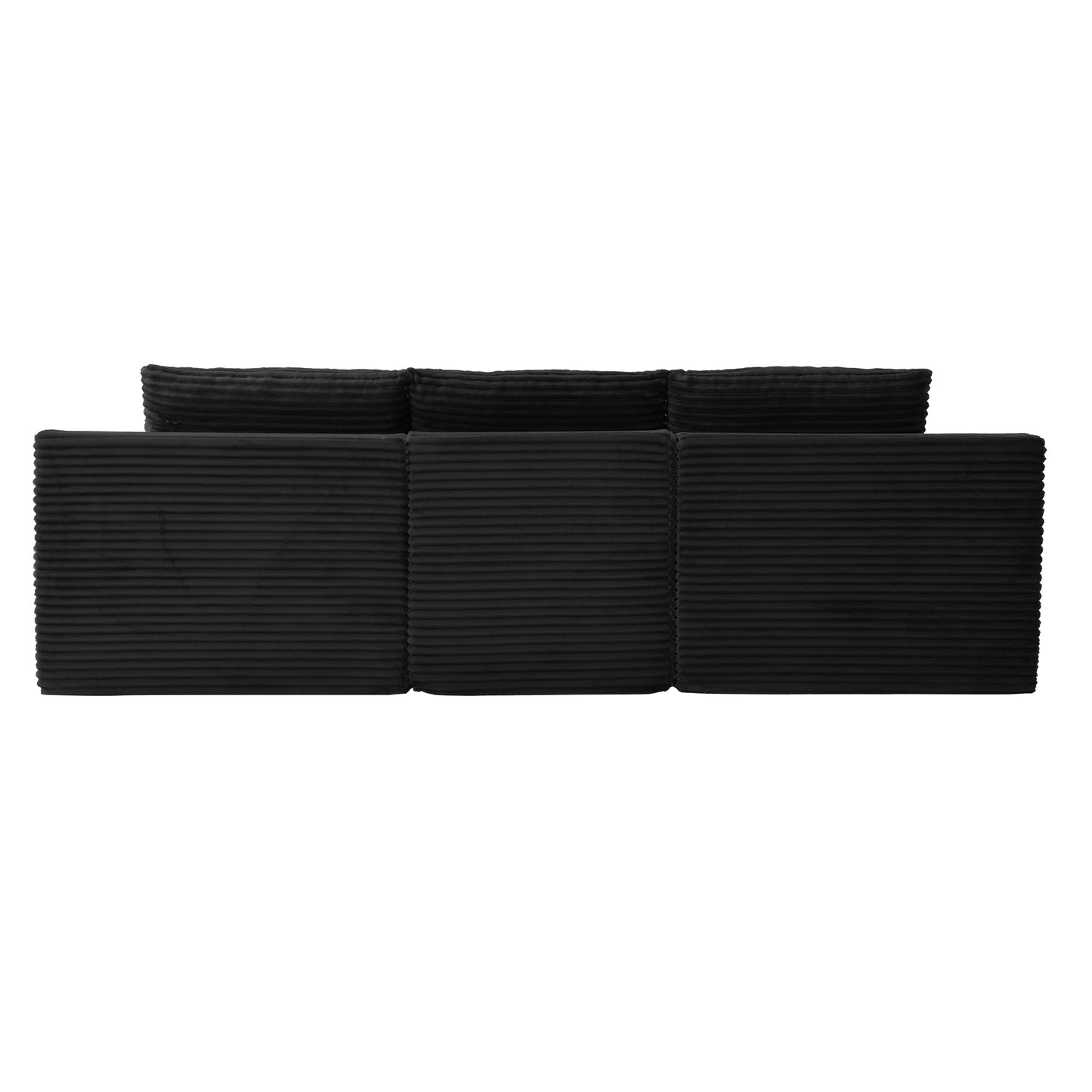 Modular Sectional Couches for Living Room, Deep Seat Compression Sofa with High-Density Memory Foam, Boneless Upholstered Couch image 7
