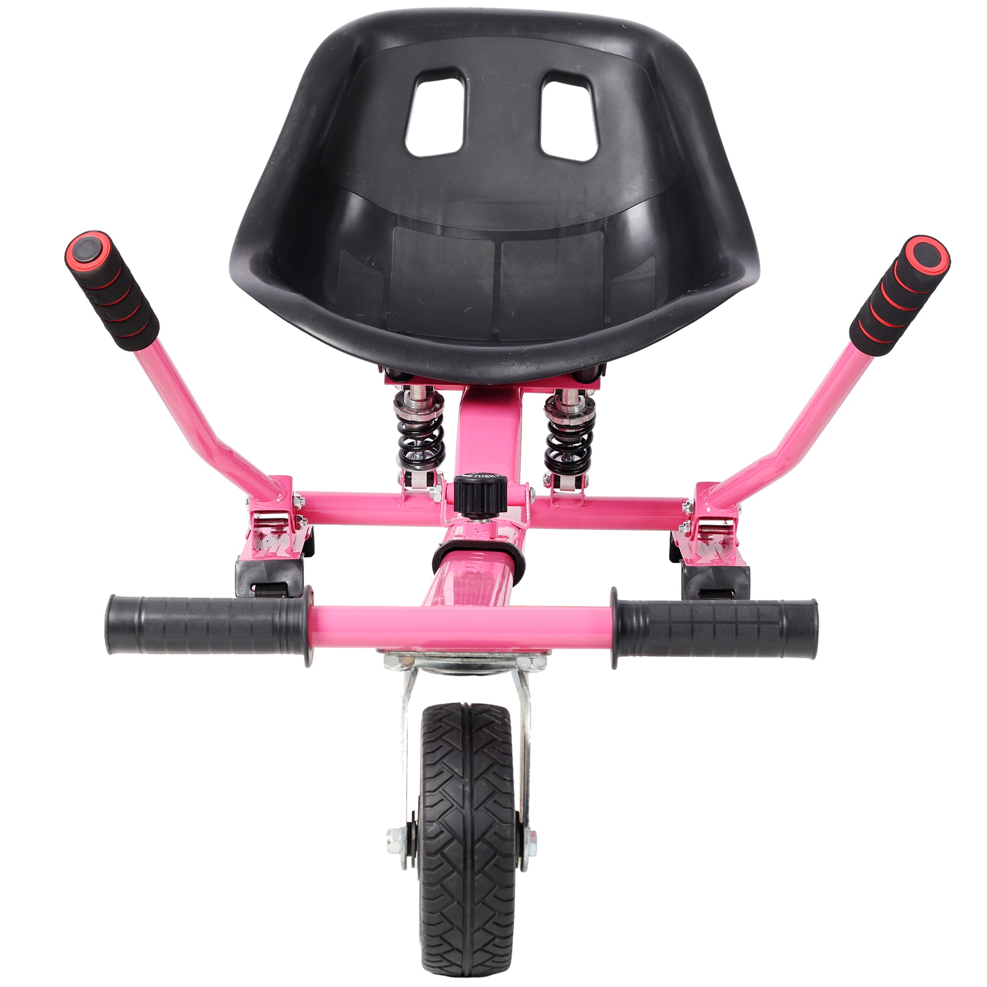 Hoverboard Seat Attachment Go-Kart,Fits 6.5" 8"10" Hoverboards, Heavy Duty Dual Shock Absorber,Sturdy Adjustable Off-Road Frame,Hover Cart for Family Fun,not include Hoverboard,Pink image 6