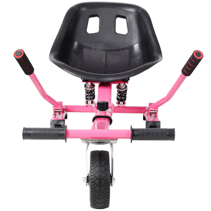 Hoverboard Seat Attachment Go-Kart,Fits 6.5" 8"10" Hoverboards, Heavy Duty Dual Shock Absorber,Sturdy Adjustable Off-Road Frame,Hover Cart for Family Fun,not include Hoverboard,Pink image 6