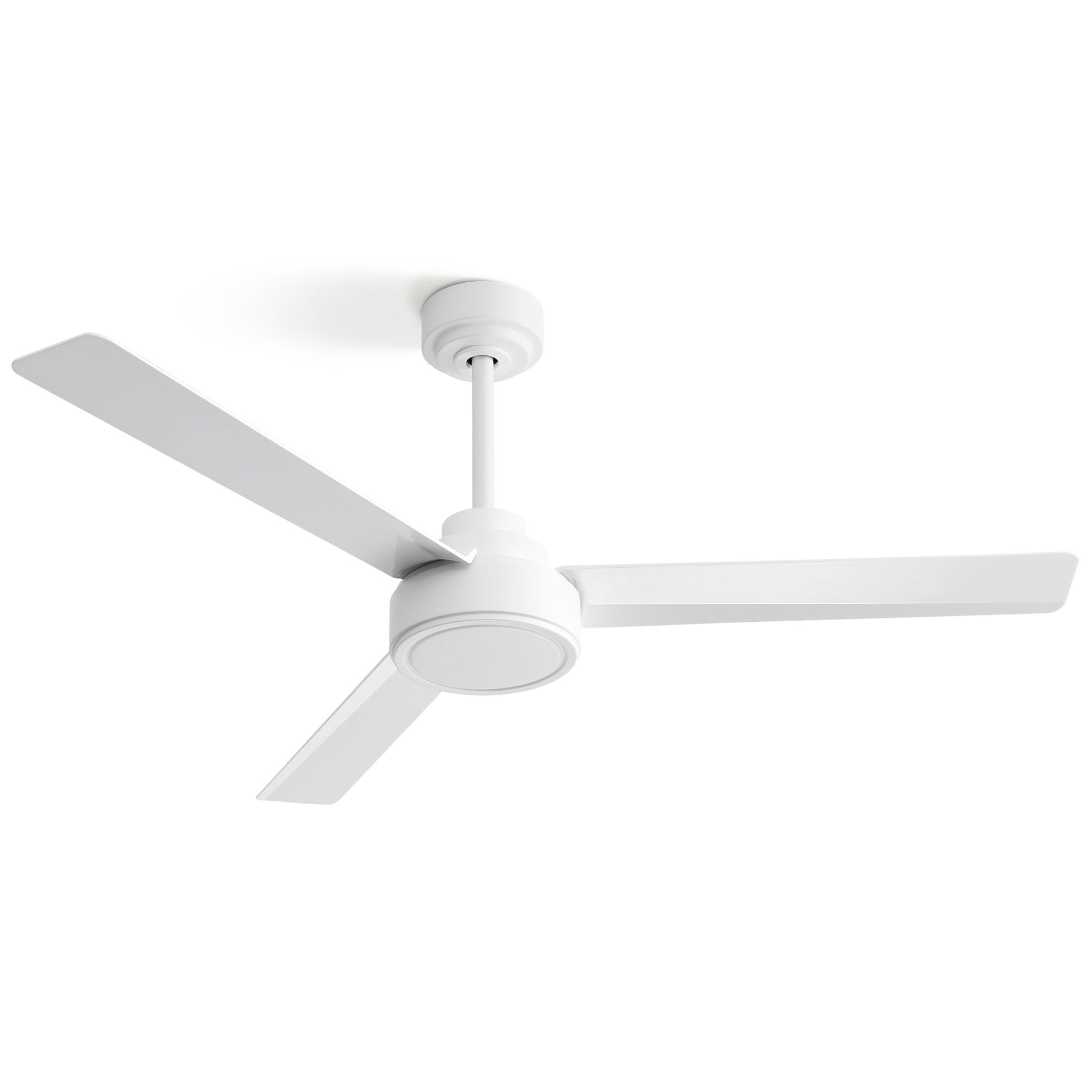 52" Ceiling Fan Without Light, 3 ABS Blades Farmhouse Ceiling Fan with Remote Control 6-speed Reversible DC Motor White  image 1