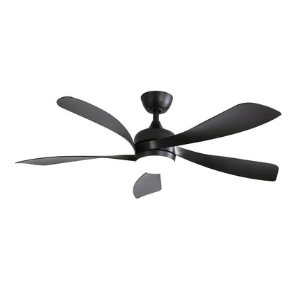 52 Inch Modern Ceiling Fan With 3 Color Dimmable 5 ABS Blades Remote Control Reversible DC Motor With Led Light image 1