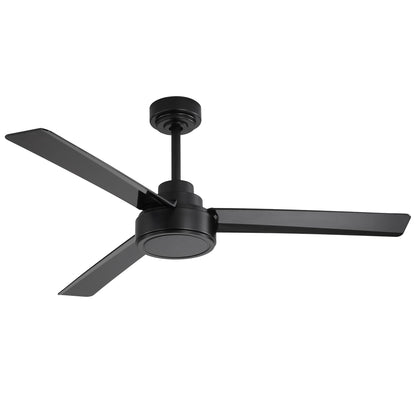 52" Outdoor Ceiling Fan Without Light, 3 ABS Blades Farmhouse Ceiling Fan with Remote Control 6-speed Reversible DC Moto image 1