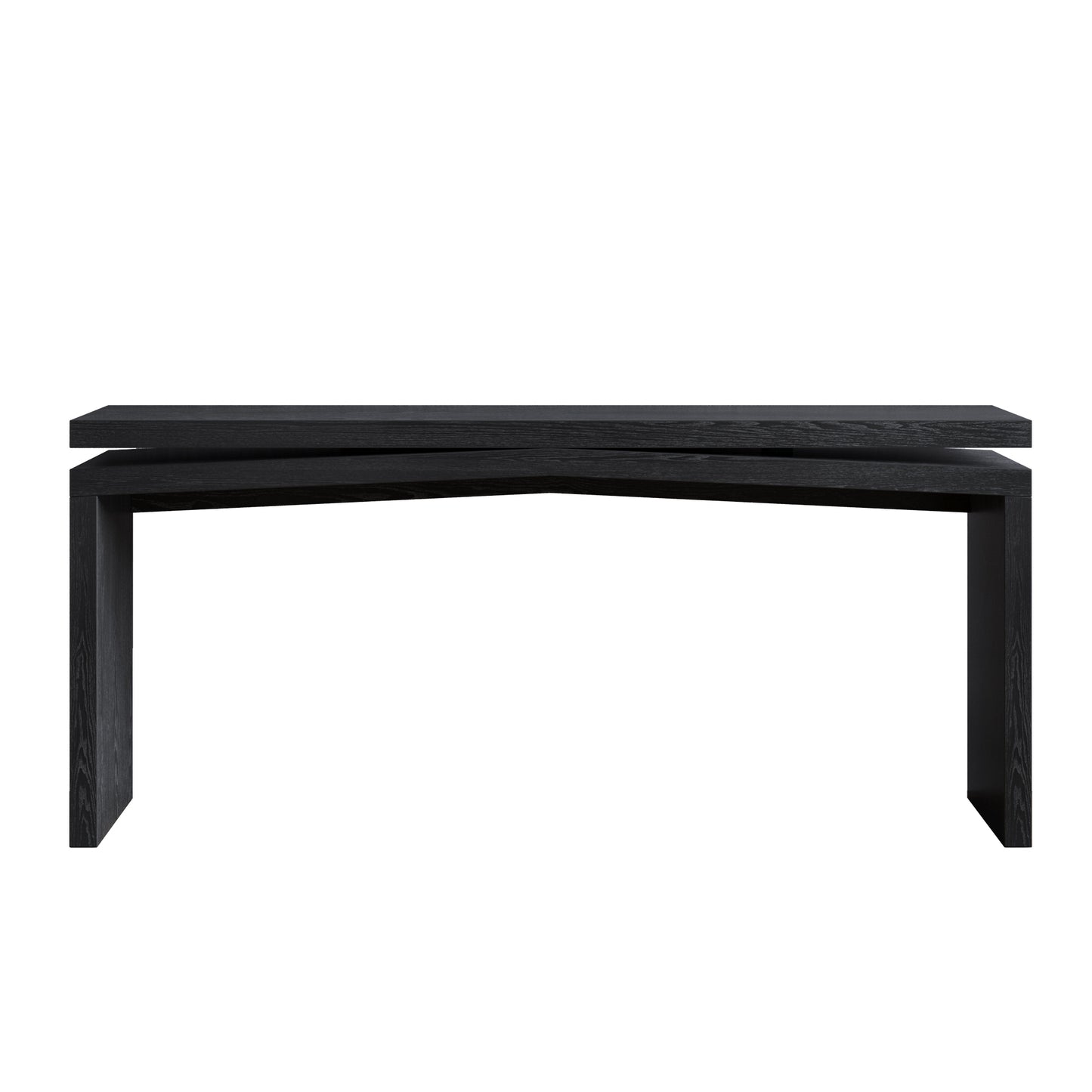 65-Inch Rustic Solid Wood Veneer Console Table, Long Farmhouse Entryway Sofa Table for Living Room, Hallway, Behind Couch, Apartment, Black image 9