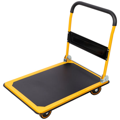 Foldable Platform Truck Push Dolly 330 lb. Weight Capacity Black and Yellow image 6