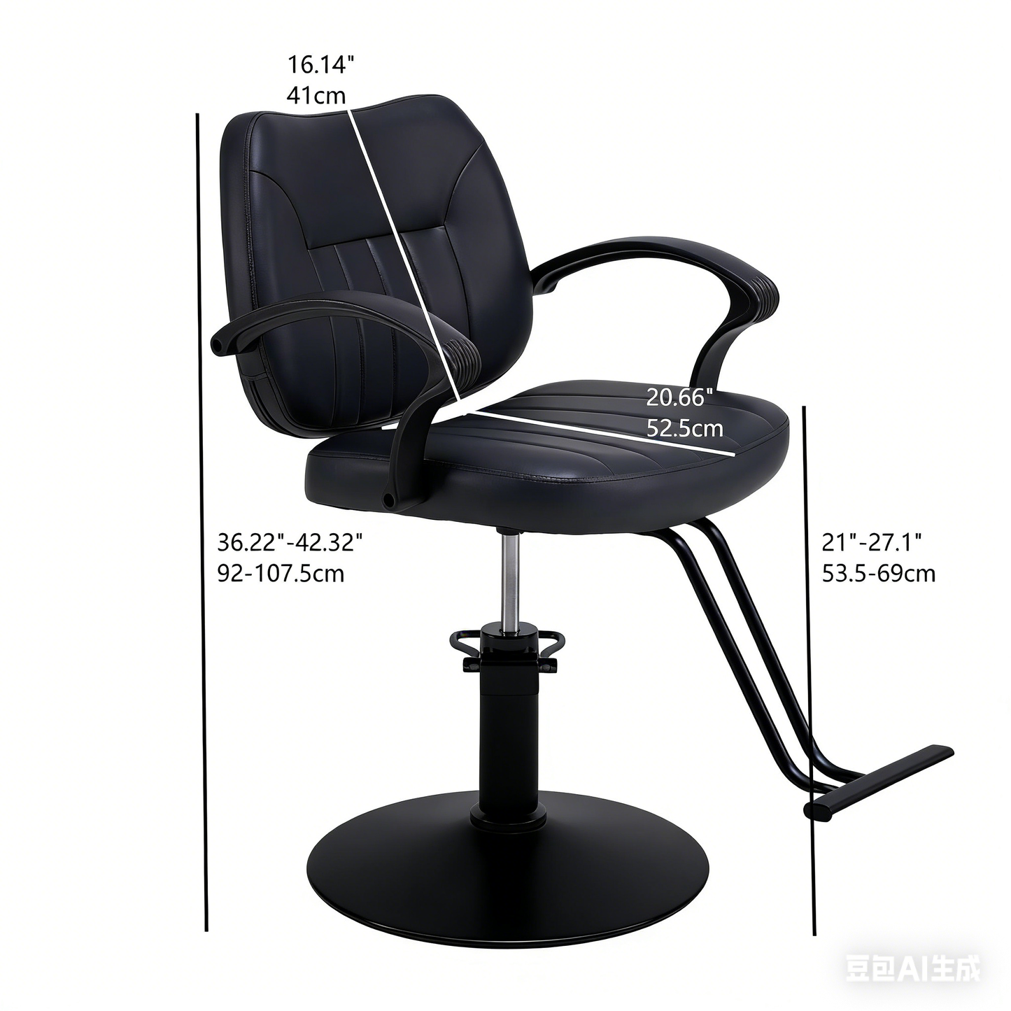 Hair Beauty Salon Equipment Black Hydraulic Barber Styling Chair(BLACK) image 8