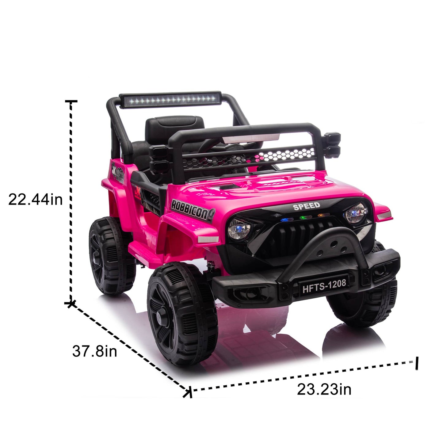 12V Kids Ride On Electric Truck Car W/Parents Control,2WD,Four-wheel suspension,Early education function,Adjustable volume,USB,MP3,Bluetooth,Microphone jack,Power display,LED lights For kids aged 1-4. image 2