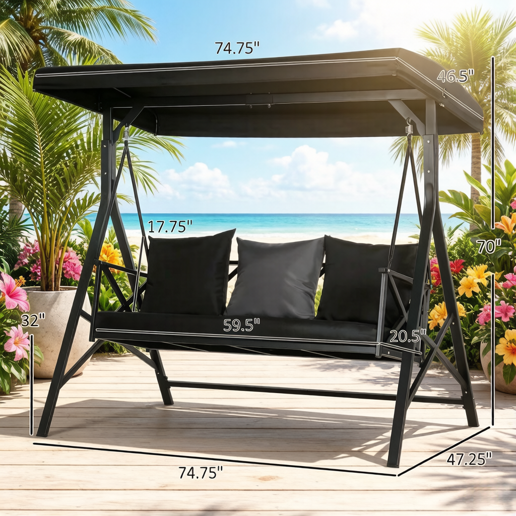Outdoor Swing Glider Chair,Backyard Swing Chair,Outdoor Swing Chair image 8