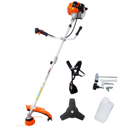 52cc Weed Eater/Wacker Gas Powered, 2 in 1 String Trimme,with 10'' Brush Cutter,Rubber Handle & Shoulder Strap Included image 1