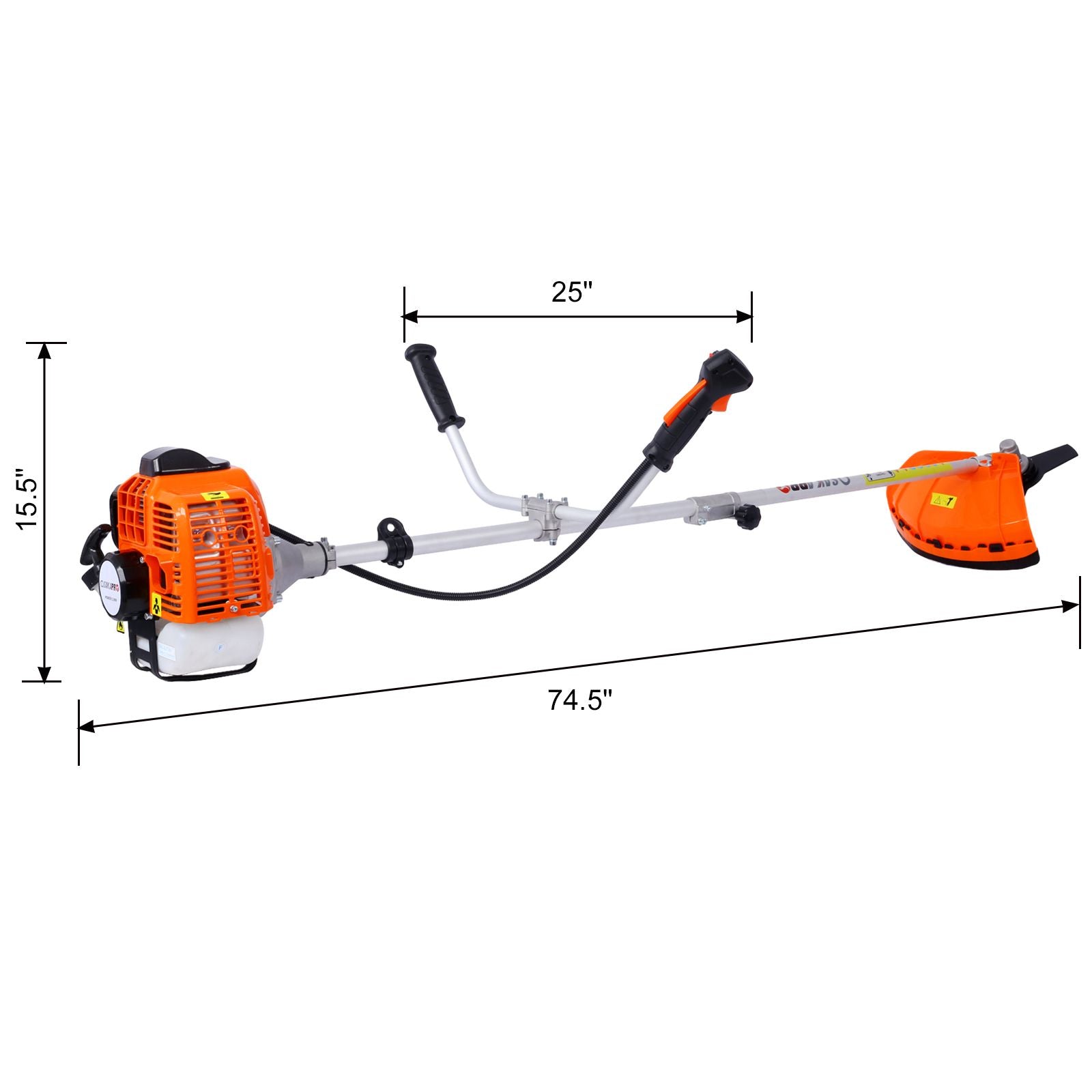 52cc Weed Eater/Wacker Gas Powered, 2 in 1 String Trimme,with 10'' Brush Cutter,Rubber Handle & Shoulder Strap Included image 20