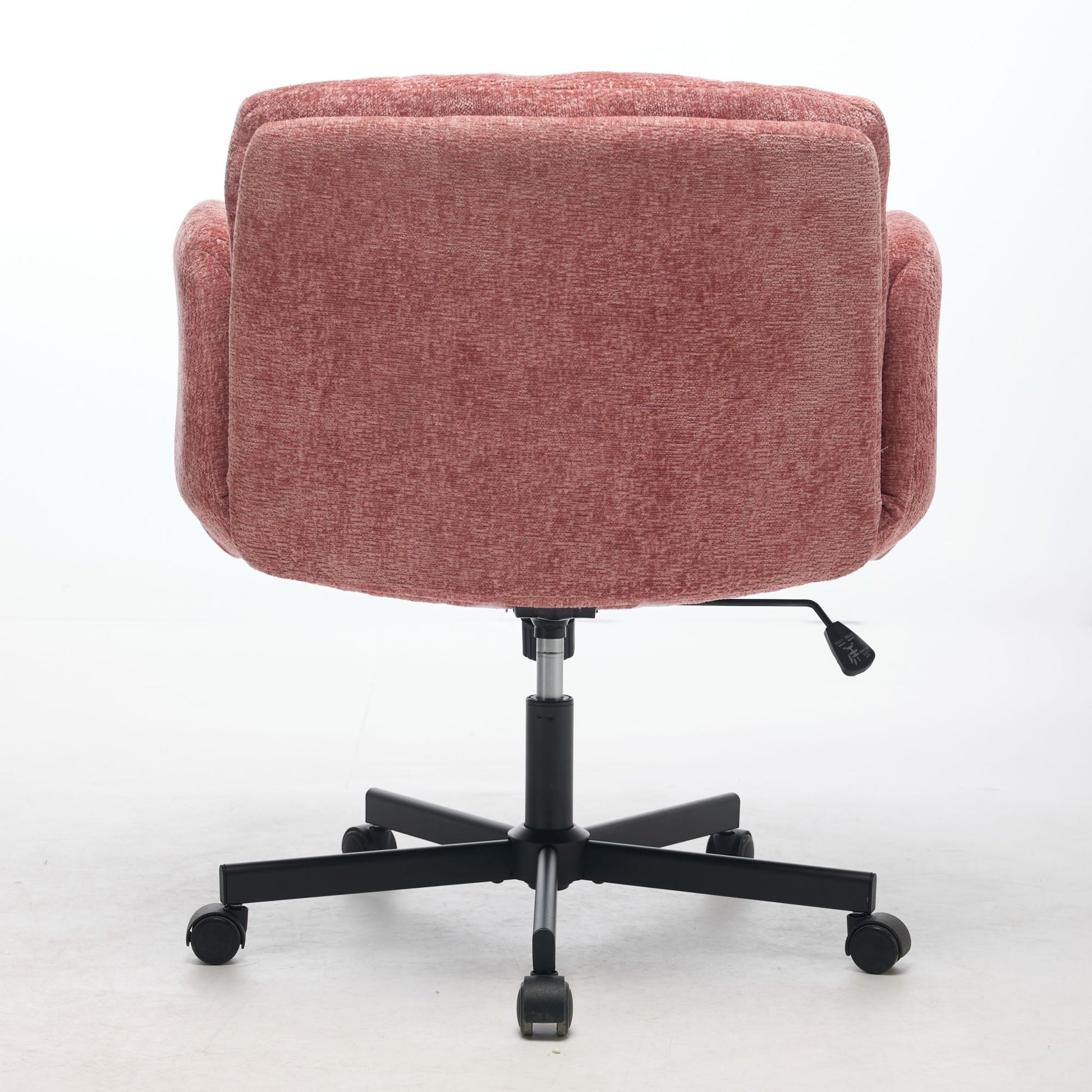 Modern Chenille Swivel Office Chair, Height Adjustable Task Chair with Convertible Multi-Position Armrests, Comfy Double Cushioned Desk Chair for Home, Study,Vanity & Living Room, Blush Pink,SW5028PK image 7