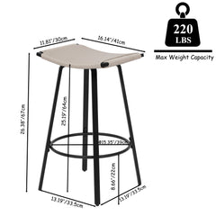 Stylish Backless Counter Height Bar Stools Set of 2 - Ideal for Indoor & Outdoor