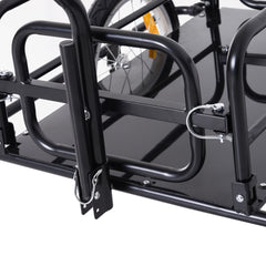 Aosom Bike Cargo Trailer, Bicycle Trailer, Heavy-Duty Bike Wagon Cart, Foldable Compact Storage, with Universal Hitch, 16" Wheels, 88 lbs. Capacity, Black