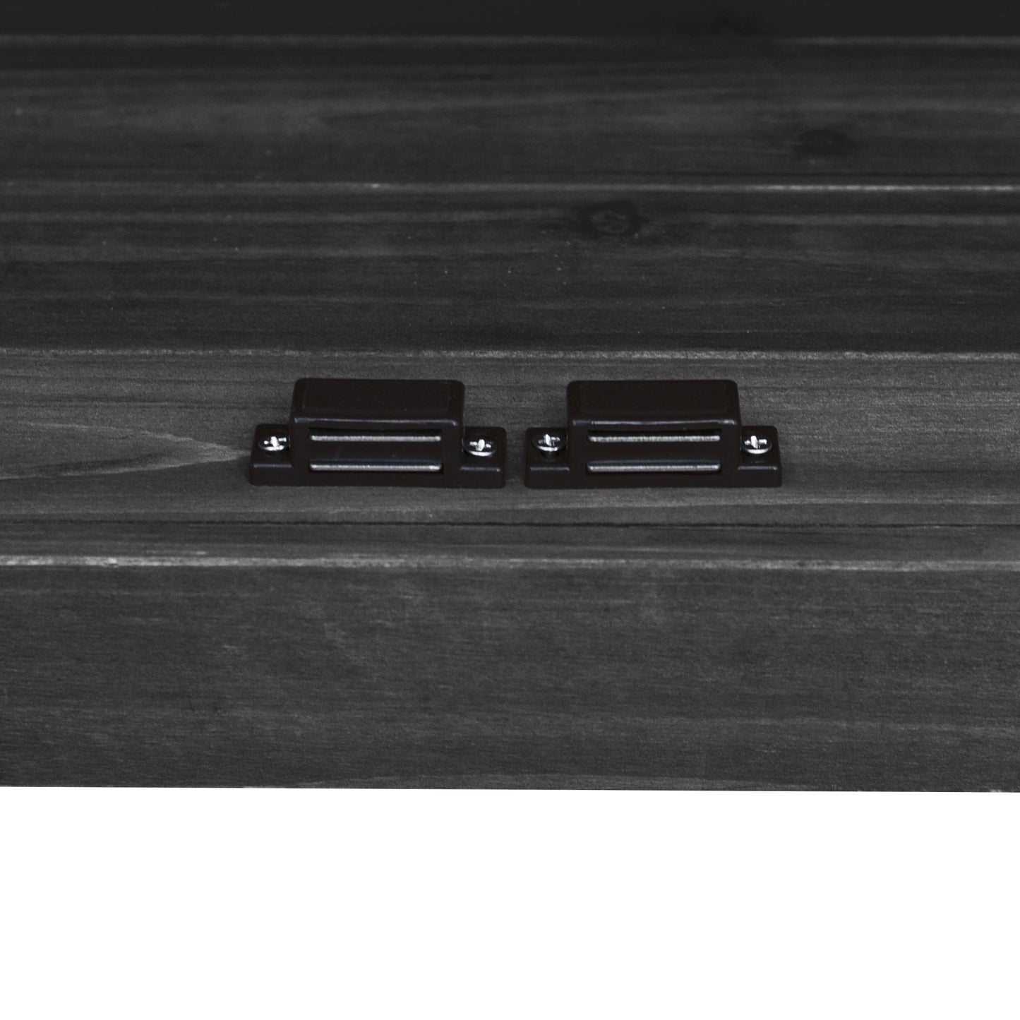 K&K 80.5" Outdoor Kitchen Island for Big Green Egg& Blackstone Griddle, Solid Wood Grill Cart Table with Stainless Steel Top, Drawer for Large Big Green Egg and 21"/28" Blackstone Griddle, Black image 8
