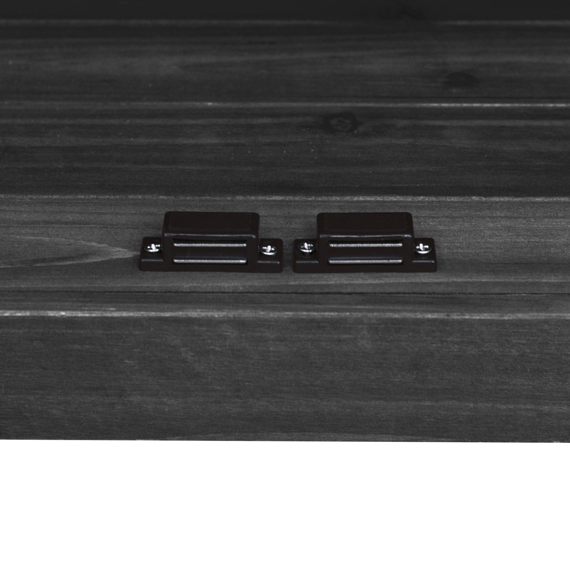 K&K 80.5" Outdoor Kitchen Island for Big Green Egg& Blackstone Griddle, Solid Wood Grill Cart Table with Stainless Steel Top, Drawer for Large Big Green Egg and 21"/28" Blackstone Griddle, Black image 8