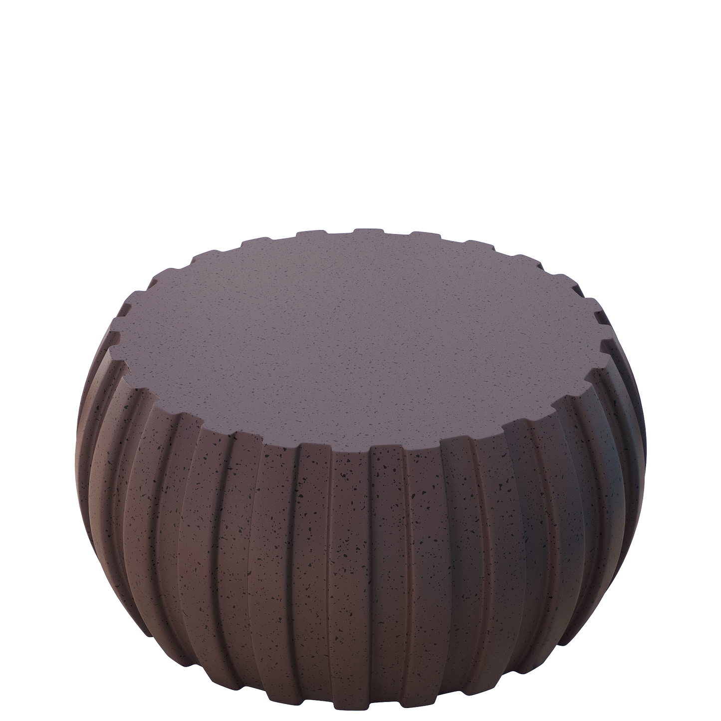 35.43" Modern Waterproof Coffee Table, Durable MgO Cement Design,Indoor & outdoor compatible(Brown) image 5