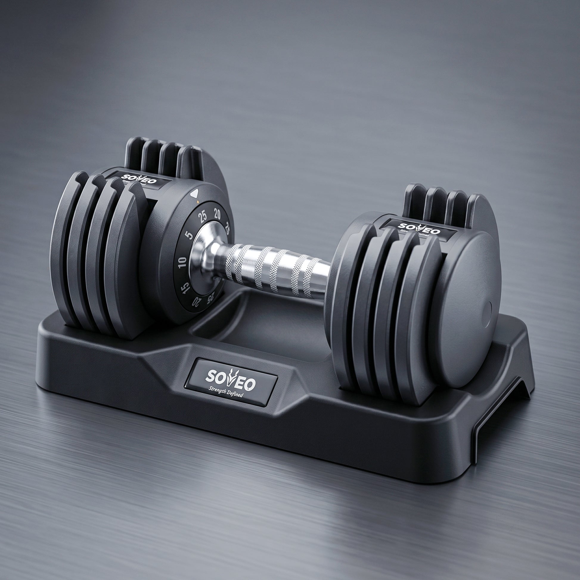 Adjustable Dumbbell Set, 10-in-1 25LB/55LB Adjustable Dumbbells with Lock System, Fast 1 Sec Adjustment, Non-Slip Grip & Storage Tray, Home Gym Workout Weights for Men Women image 1