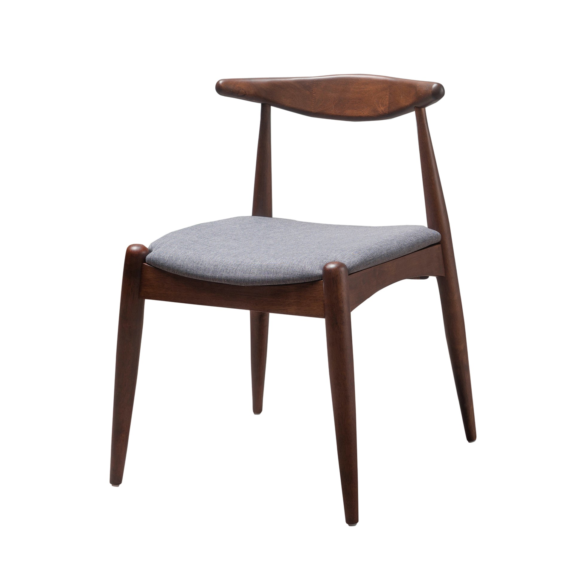 [Video] Set of 2 Rubberwood Dining Chairs with Ergonomic Backrest & Comfort Cushions, Walnut+Light Gray (same sku: 59296.00FDBEI) image 8