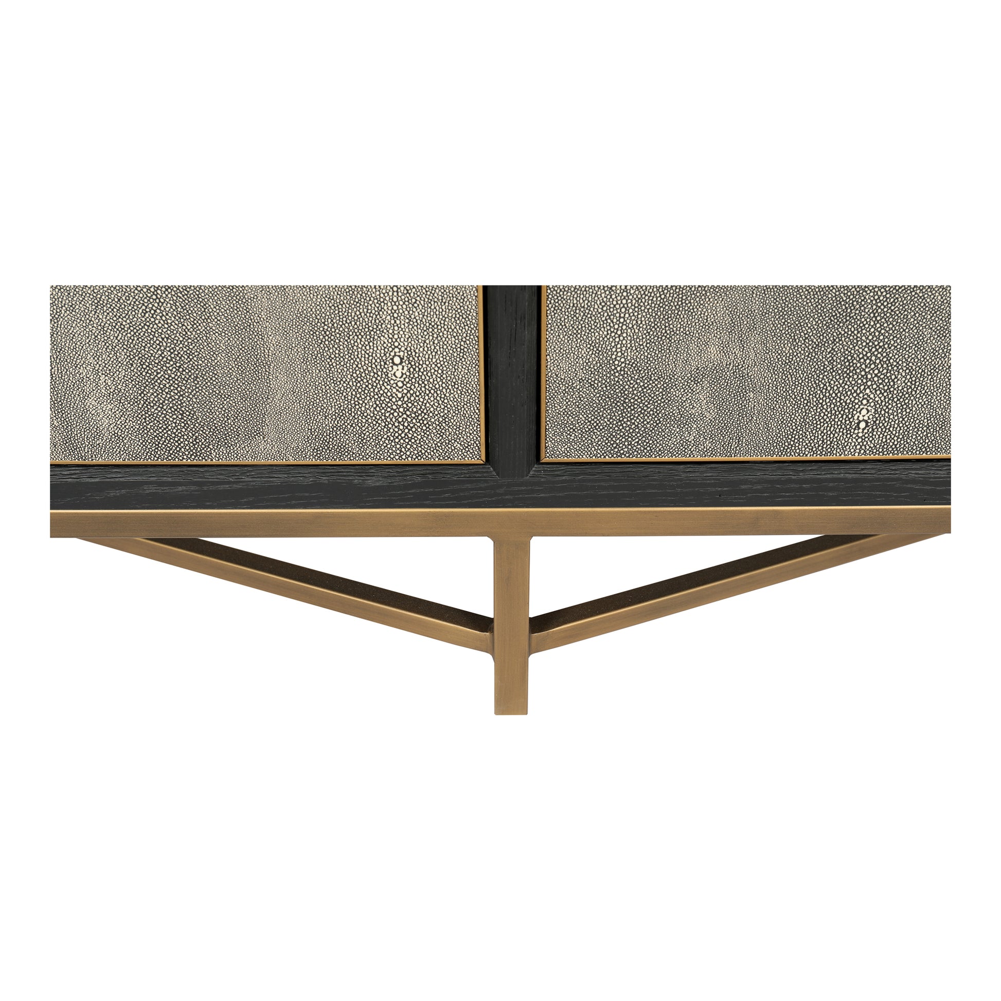 Sideboard, Solid Wood Frame, Vegan Leather, Grey image 10