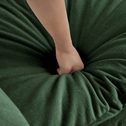 Chenille Fabric Ottomans Footrest to Combine with 2 Seater Sofa, 3 Seater Sofa and 4 Seater Sofa, Green Chenille image 6