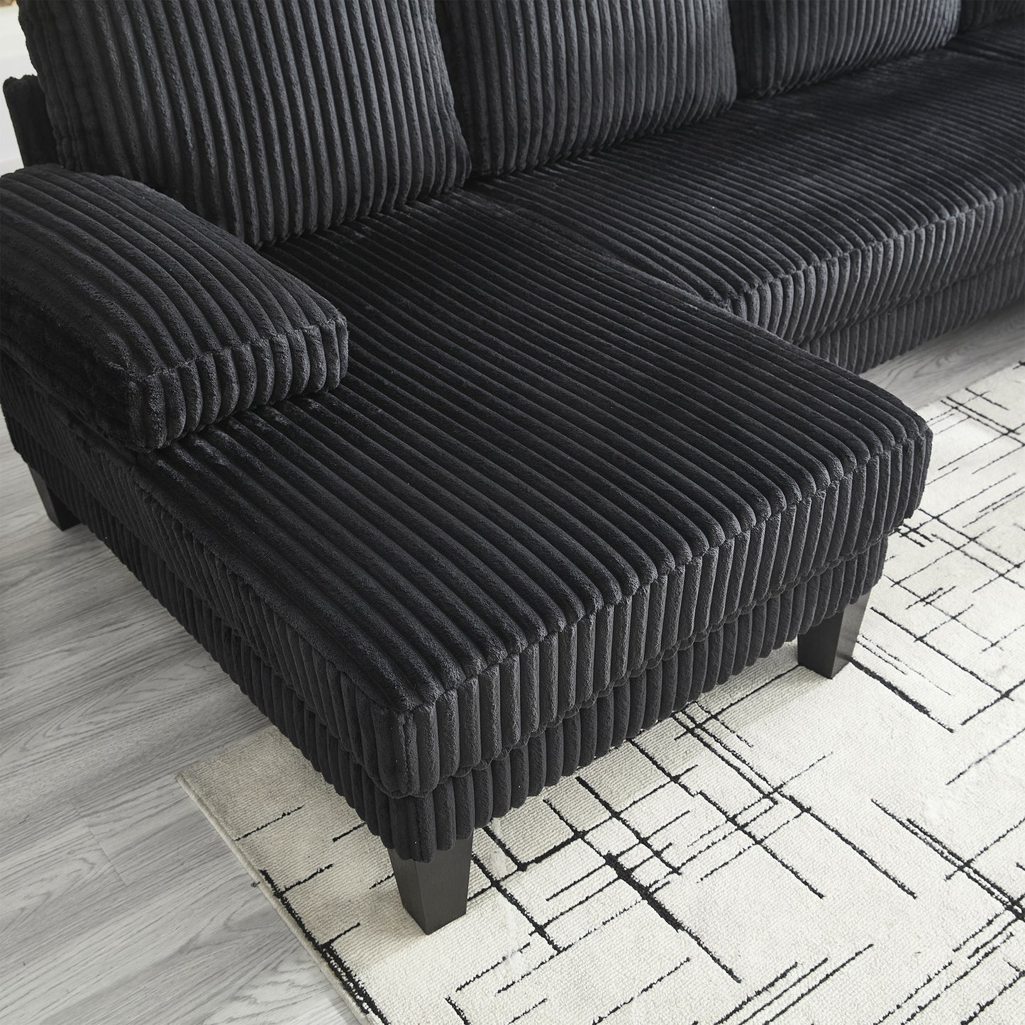 [VIDEO provided][New]U-Shaped Couch with Oversized Seat,4-Seat Sofa with Double Chaise,Comfortable and spacious indoor furniture for Living Room,Apartment image 11