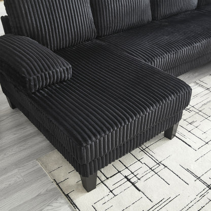 [VIDEO provided][New]U-Shaped Couch with Oversized Seat,4-Seat Sofa with Double Chaise,Comfortable and spacious indoor furniture for Living Room,Apartment image 11