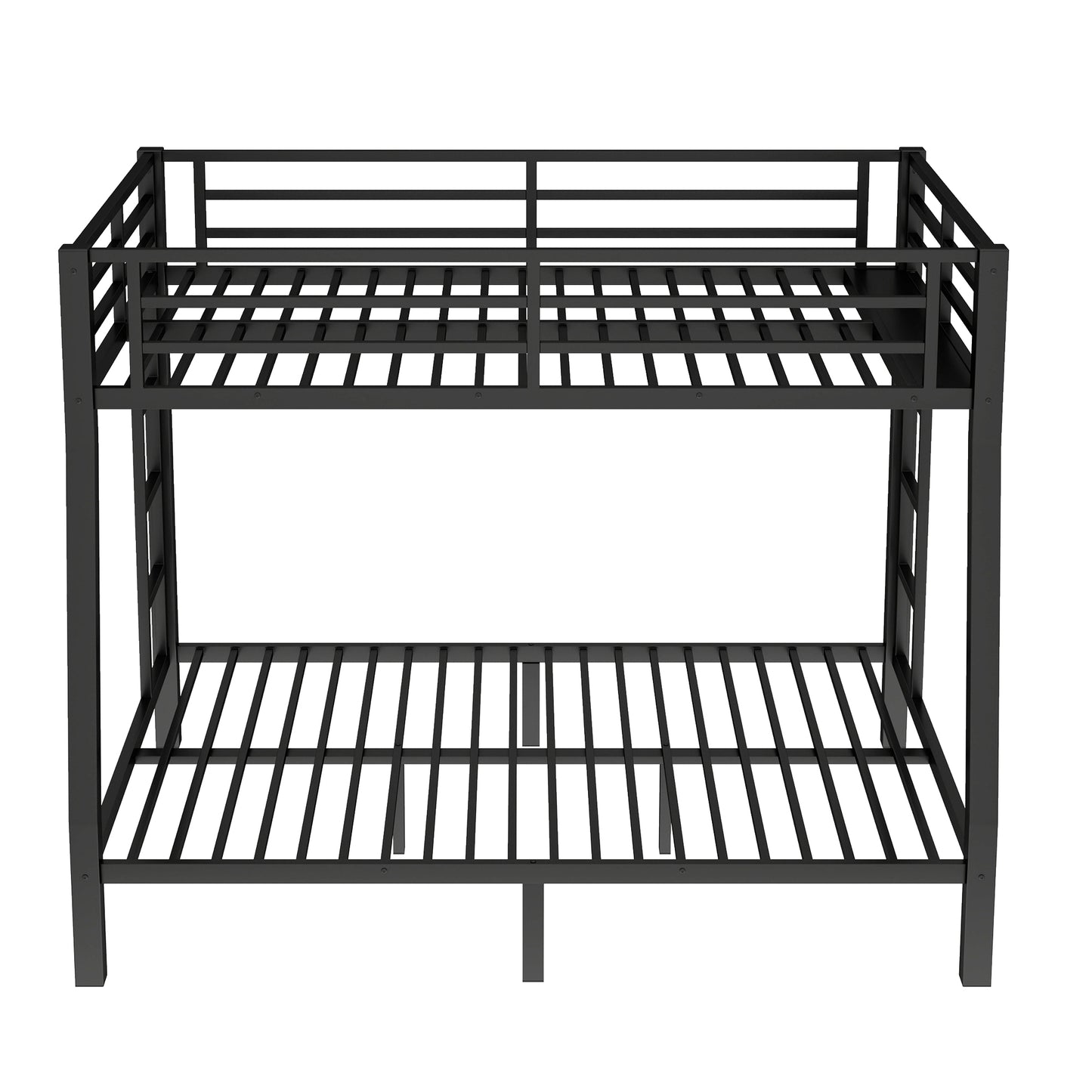 Metal Full XL over Queen Bunk Bed for Teens and Adults,Space-Saving/Noise Reduced/No Box Spring Needed,Black image 9