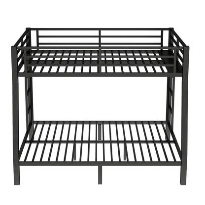 Metal Full XL over Queen Bunk Bed for Teens and Adults,Space-Saving/Noise Reduced/No Box Spring Needed,Black image 9