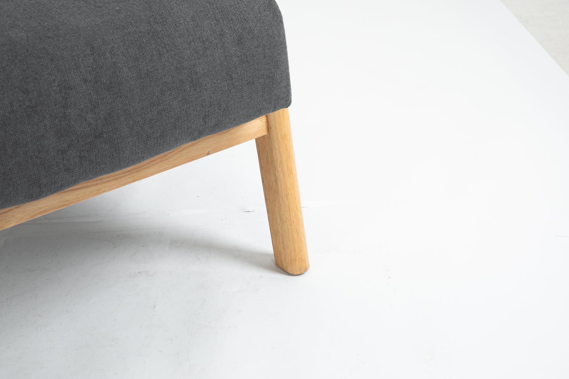 Mid Century Modern Accent Chair with Wood Frame, Upholstered Living Room Chairs with Waist Cushion, Reading Armchair for Bedroom Sunroom image 9