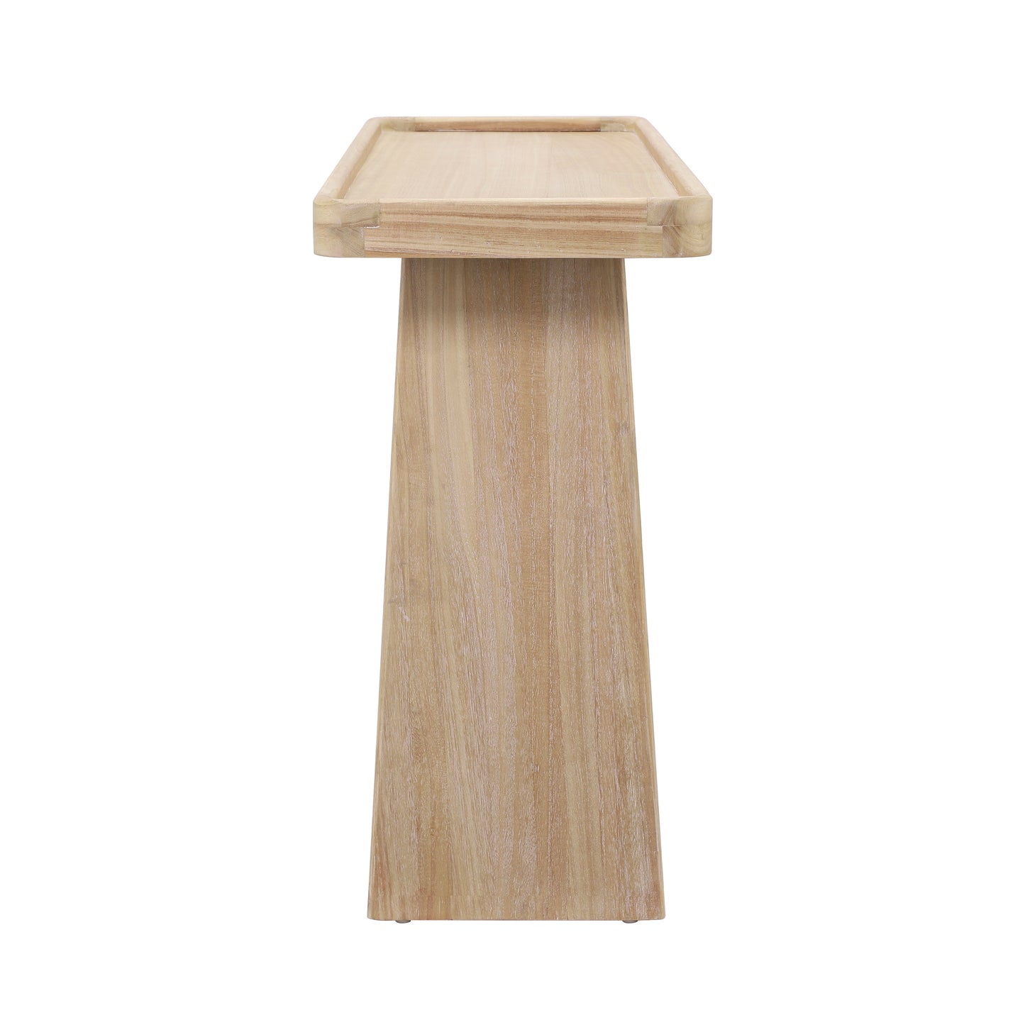 Farmhouse Console Table with Tray Top Design, Solid Wood Frame for Entryway, Living Room or Sofa Back, Natural image 5