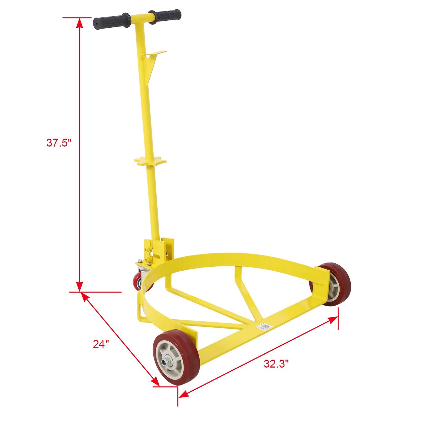 55 Gallon Drum Dolly 1pk - 1200 lb Capacity Oil Barrel Drum Roller Cart - Low Profile Steel Oil Drum Caddy image 4