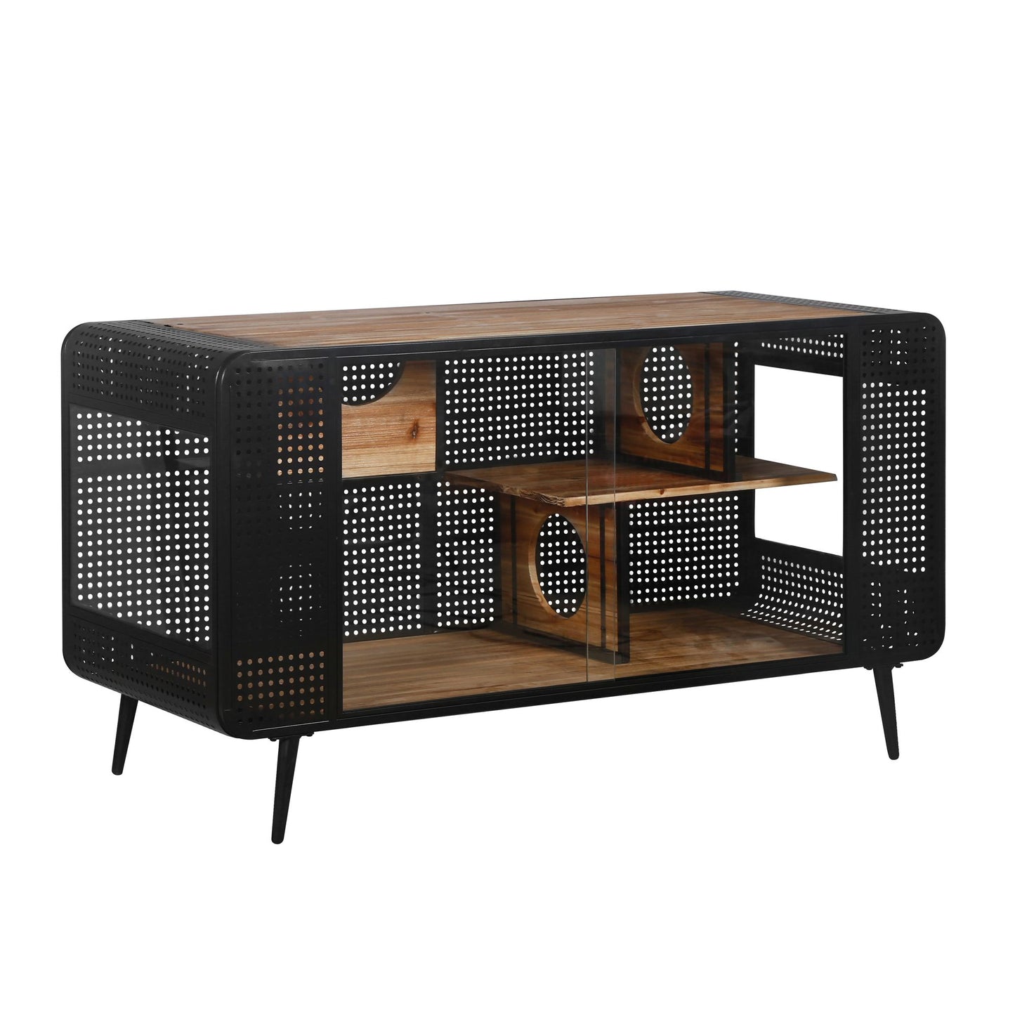 55.12 "Spacious Cat House with Tempered Glass, for Living Room, Hallway, Study and Other Spaces image 8