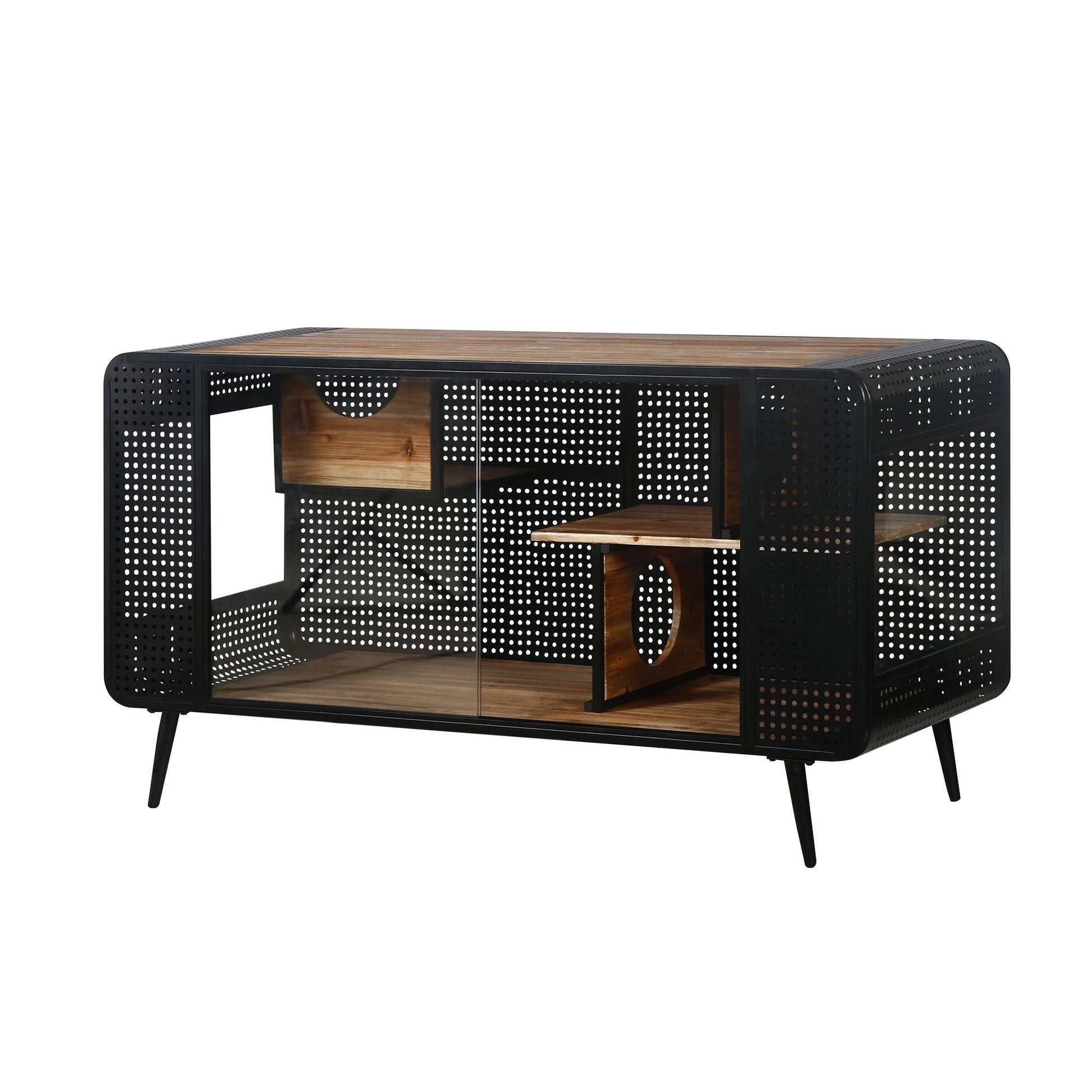 55.12 "Spacious Cat House with Tempered Glass, for Living Room, Hallway, Study and Other Spaces image 9