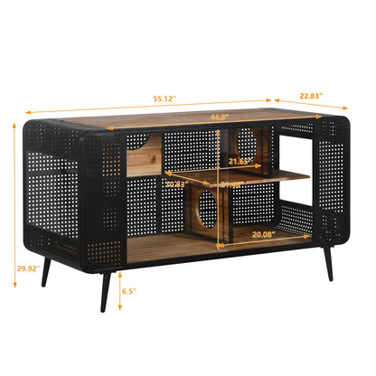 55.12 "Spacious Cat House with Tempered Glass, for Living Room, Hallway, Study and Other Spaces image 5