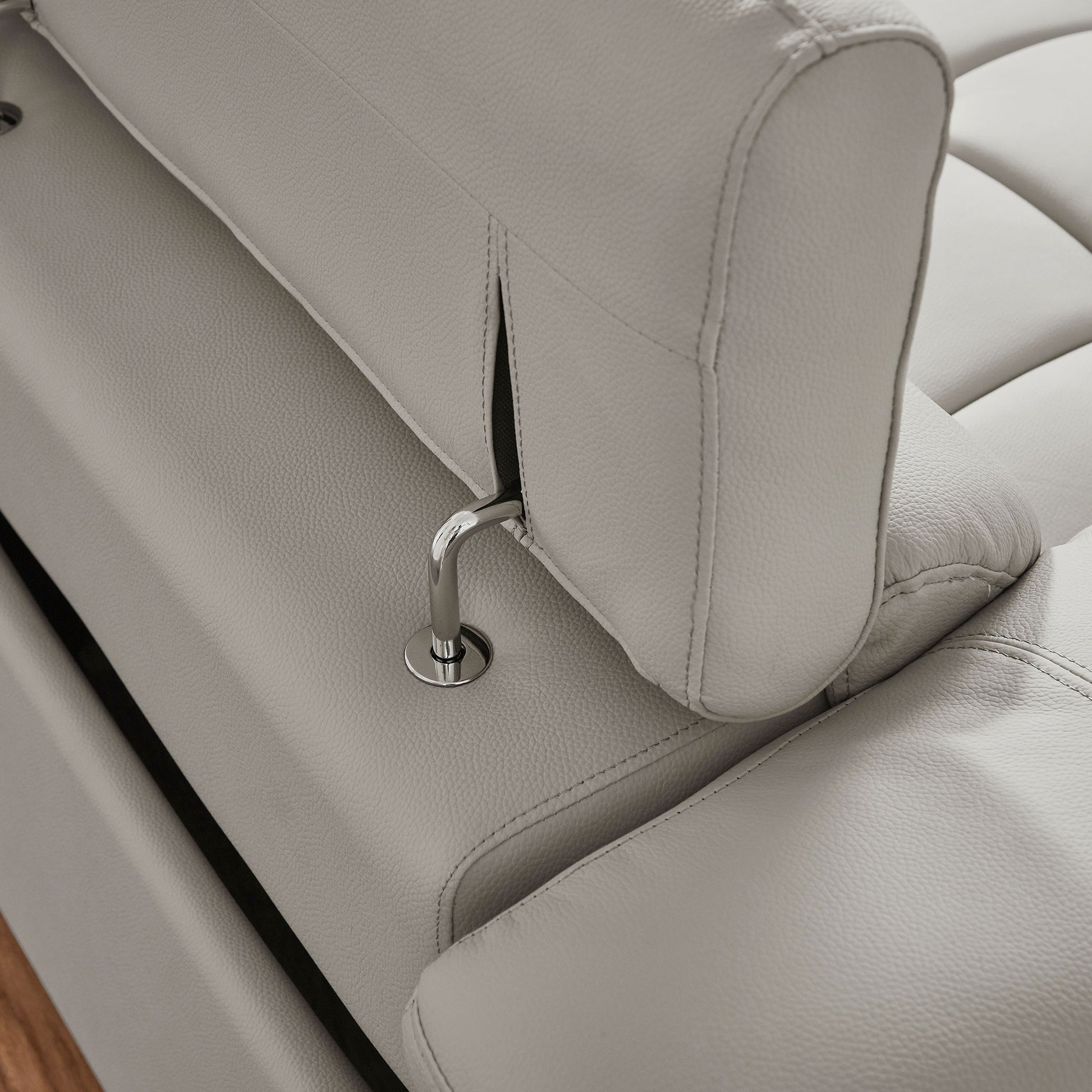 4 Seats Wall-Hugger Reclining Sofa Modern Electric Control Genuine Leather L Shaped Couch,Lounge Seat Theater Seating Furniture with USB Port, Sofa with Headrest & Footrest for Living Room,Apartment image 7