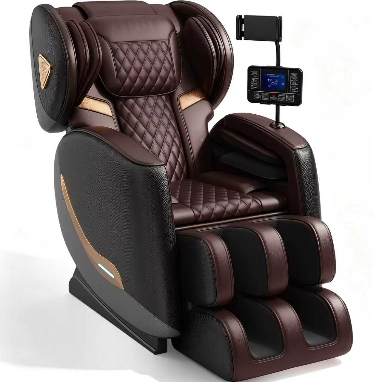 Massage Chair Full Body and Recliner, Zero Gravity Massage Chairs, 8 Fix Rollers, Airbags, Heating, Foot Massage, Auto Modes, Bluetooth Speaker and Touch Control Screen for Home and Office image 1