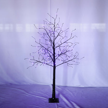3 Pac Christmas Tree with Purple Lights, 4FT 5FT and 6FT, Lighted Black Tree for Christmas Decoration image 12