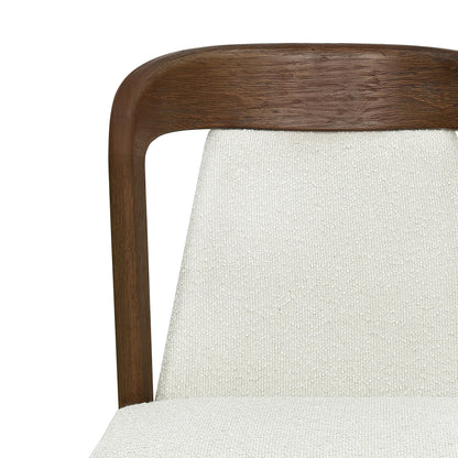 Upholstered Backrest Armless Dining Chairs (Walnut+Camel) image 9