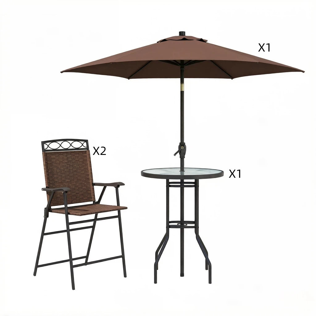 Chic Outdoor Conversation Furniture Set,Patio Conversation Furniture Set,Dining Furniture Set(Not Including umbrella stand) image 7