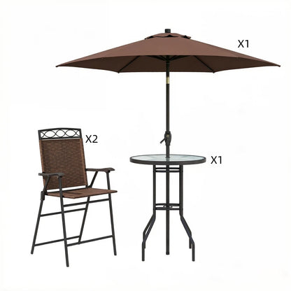 Chic Outdoor Conversation Furniture Set,Patio Conversation Furniture Set,Dining Furniture Set(Not Including umbrella stand) image 7