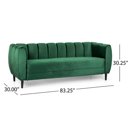 Miranda Velvet 3-Seater Sofa (2 boxes) image 2