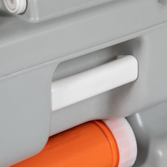 Outsunny Portable Toilet for Adults 5.8 Gallon, Porta Potty with Level Indicator, T-Type Water Outlets and Anti-Leak Handle Pump for Camping, Boating, Hiking, Travel, RV