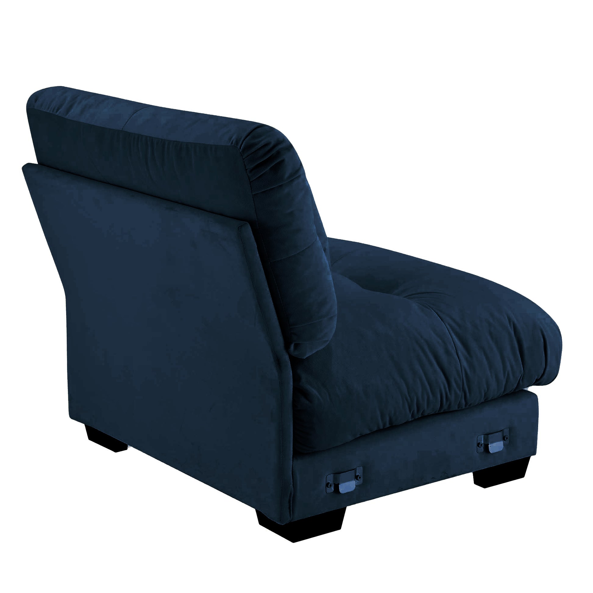 Milano Armless Sofa W/1 pillow - blue image 3