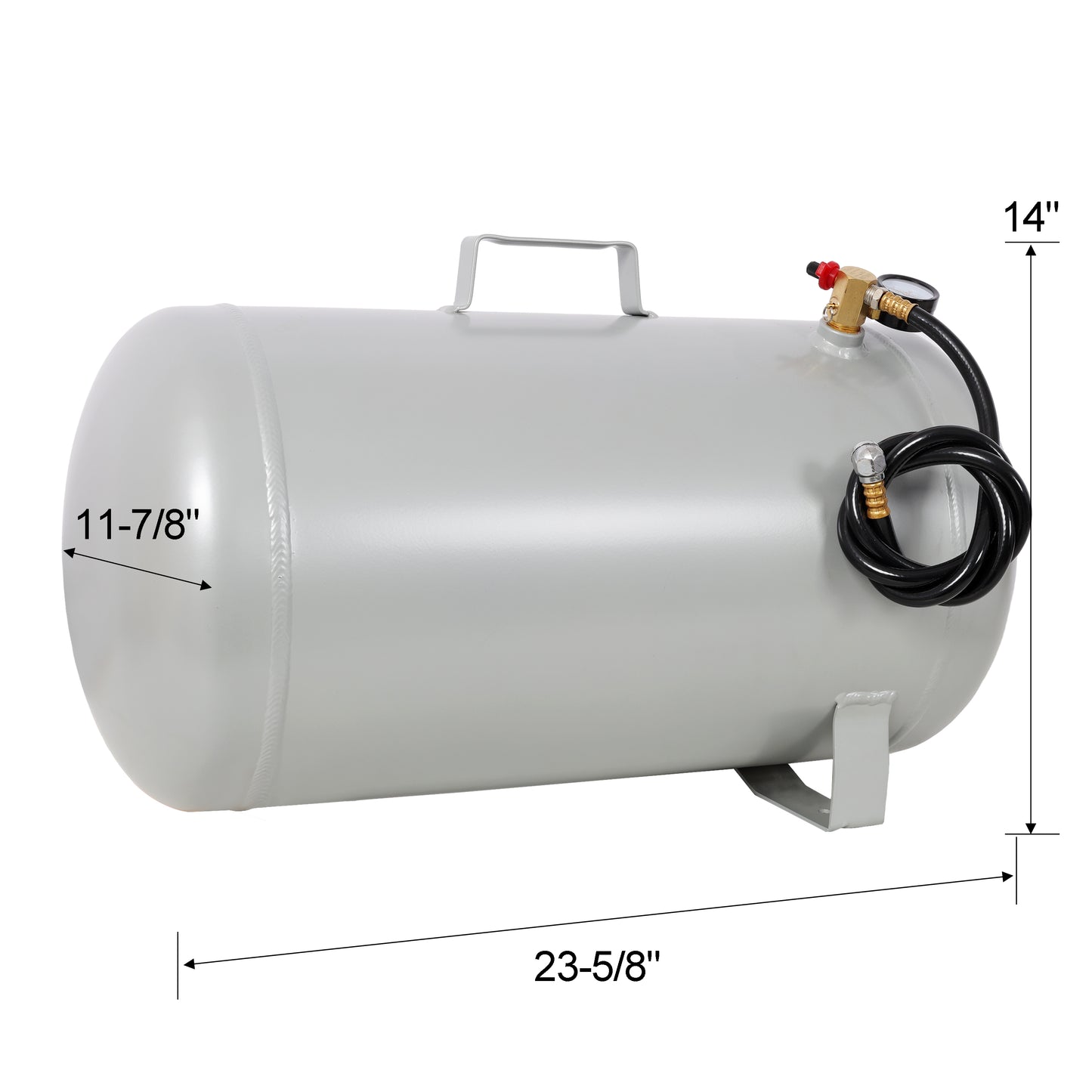 Portable11 Gallon Aluminum Air Tank, Lightweight Durable Air Compressor Tank with Pressure Gauge, Safety Valve and 47 Inch Hose for Easy Tool Connection image 9