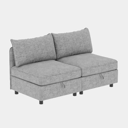Modular Sectional Sofa, Convertible Sofa Seat With Storage, Sleeper Sectional Sofa Set, Fabric Flexible Modular Combinations for Living Room image 9