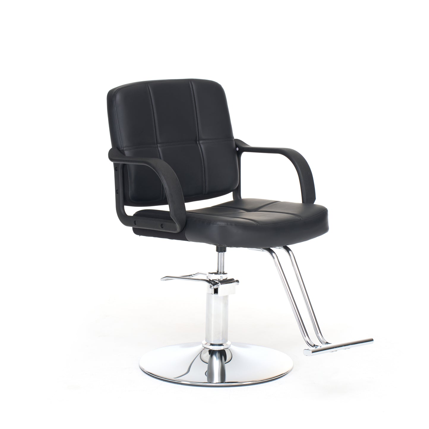 Barber Chair for Hair Stylist- 360° Swivel, Adjustable Height, Capacity 350 LBS with Heavy Duty Hydraulic Pump,BLACK image 5