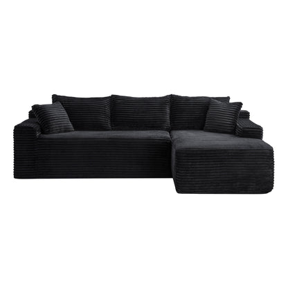 106.3" Cloud Modular Sectional Sofa Couch with L-Shape Chaise,Modern Minimalist Upholstered Couches for Living Room Bedroom,Deep Seat Corner Couch,No Assembly Required image 4